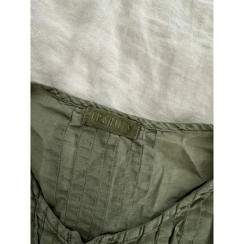 CP Shades Green Pintuck Pleated Button Down Tunic Dress Small - Picture 6 of 7